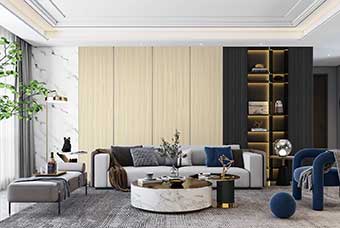 潍坊轻奢风格-客厅