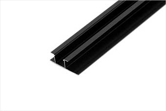 潍坊航空纤维墙咔铝合金带灯中条（哑黑氧化）