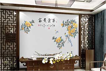 潍坊森佰汇航空纤维墙咔（富贵荣华）